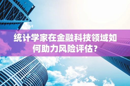 统计学家在金融科技领域如何助力风险评估？