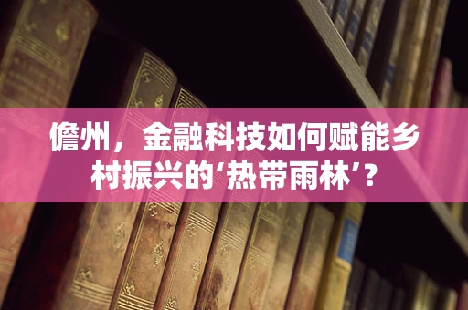 儋州，金融科技如何赋能乡村振兴的‘热带雨林’？