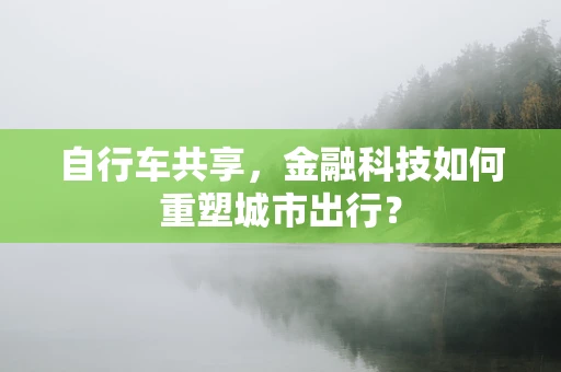 自行车共享，金融科技如何重塑城市出行？