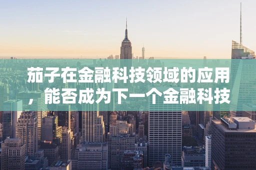 茄子在金融科技领域的应用，能否成为下一个金融科技‘神器’？