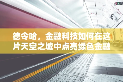 德令哈，金融科技如何在这片天空之城中点亮绿色金融新篇章？