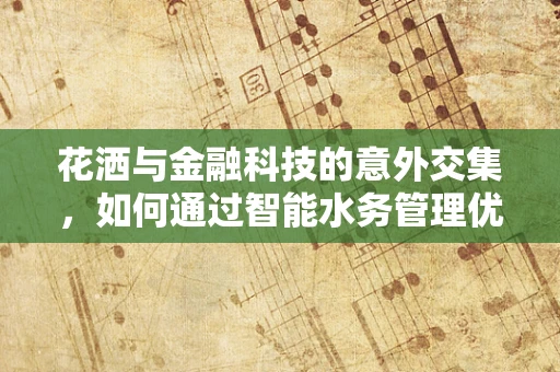 花洒与金融科技的意外交集，如何通过智能水务管理优化家庭财务？