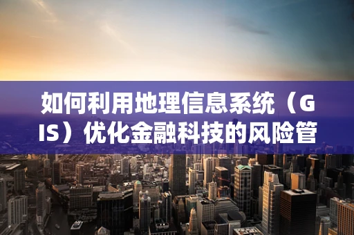 如何利用地理信息系统（GIS）优化金融科技的风险管理？