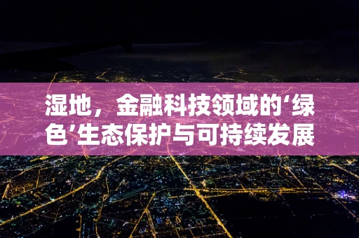 湿地，金融科技领域的‘绿色’生态保护与可持续发展