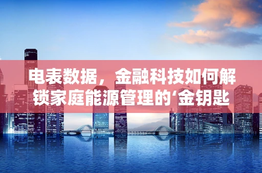 电表数据，金融科技如何解锁家庭能源管理的‘金钥匙’？