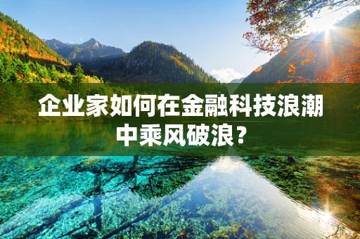 企业家如何在金融科技浪潮中乘风破浪？