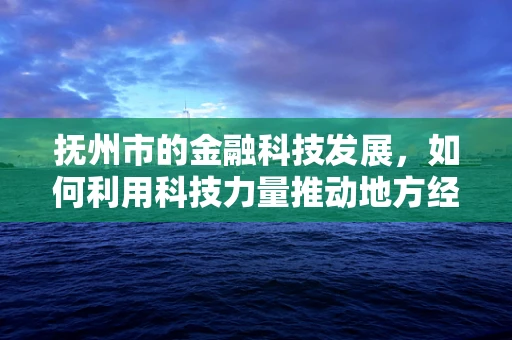 抚州市的金融科技发展，如何利用科技力量推动地方经济？