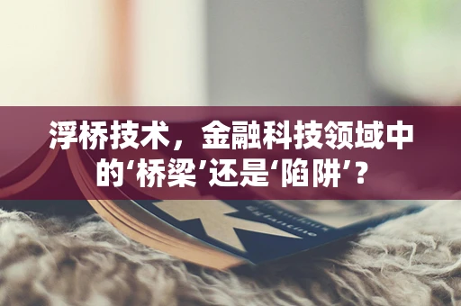 浮桥技术，金融科技领域中的‘桥梁’还是‘陷阱’？