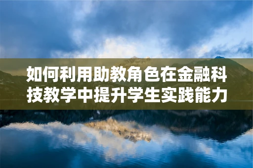 如何利用助教角色在金融科技教学中提升学生实践能力？