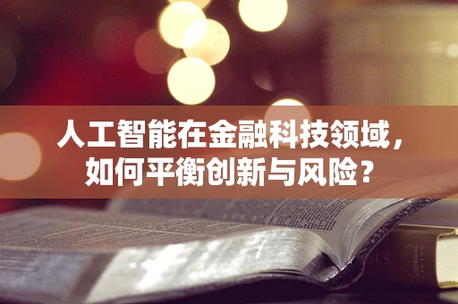 人工智能在金融科技领域，如何平衡创新与风险？