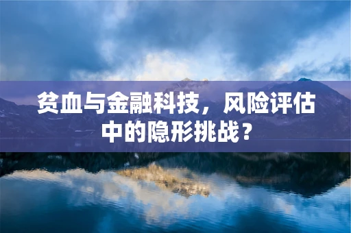 贫血与金融科技，风险评估中的隐形挑战？