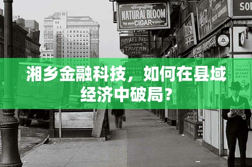 湘乡金融科技，如何在县域经济中破局？