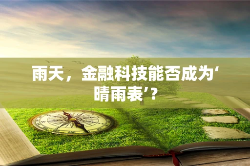 雨天，金融科技能否成为‘晴雨表’？