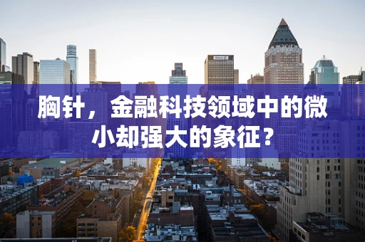 胸针，金融科技领域中的微小却强大的象征？